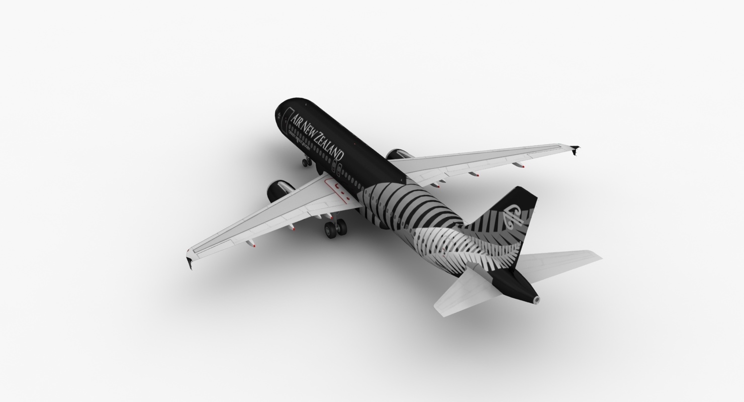 空中客车a320新西兰航空动画3d模型