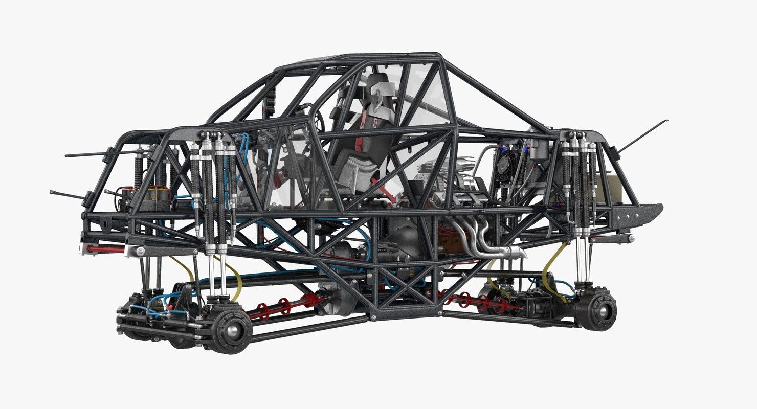 3d model monster truck bigfoot frame