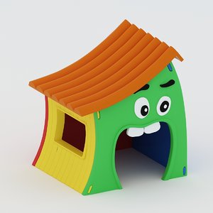 plastic house 3d model