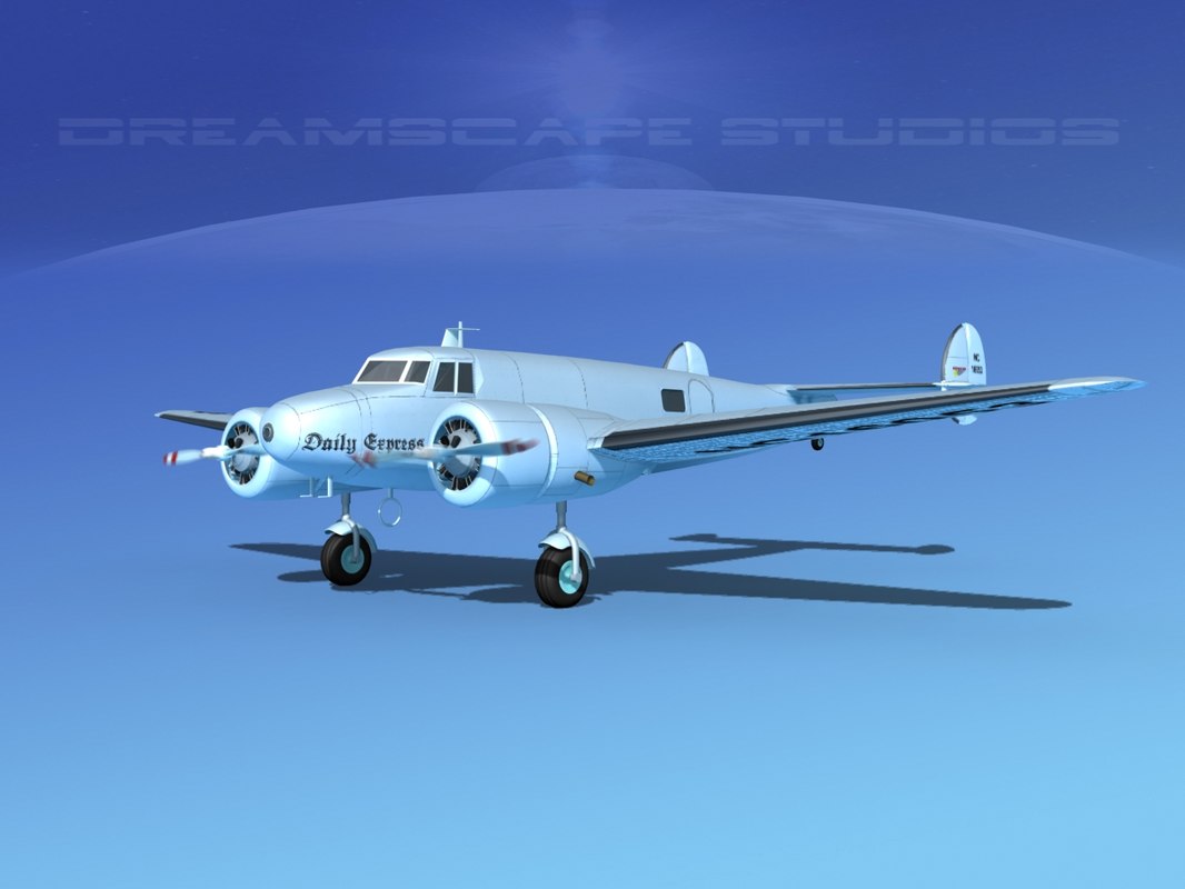 lockheed l10 electra 3d model