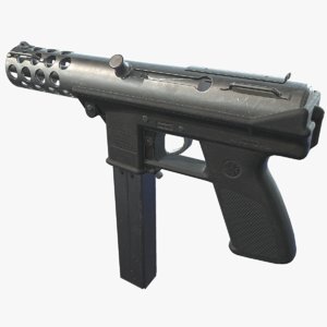 tec-9 pistol 3d model