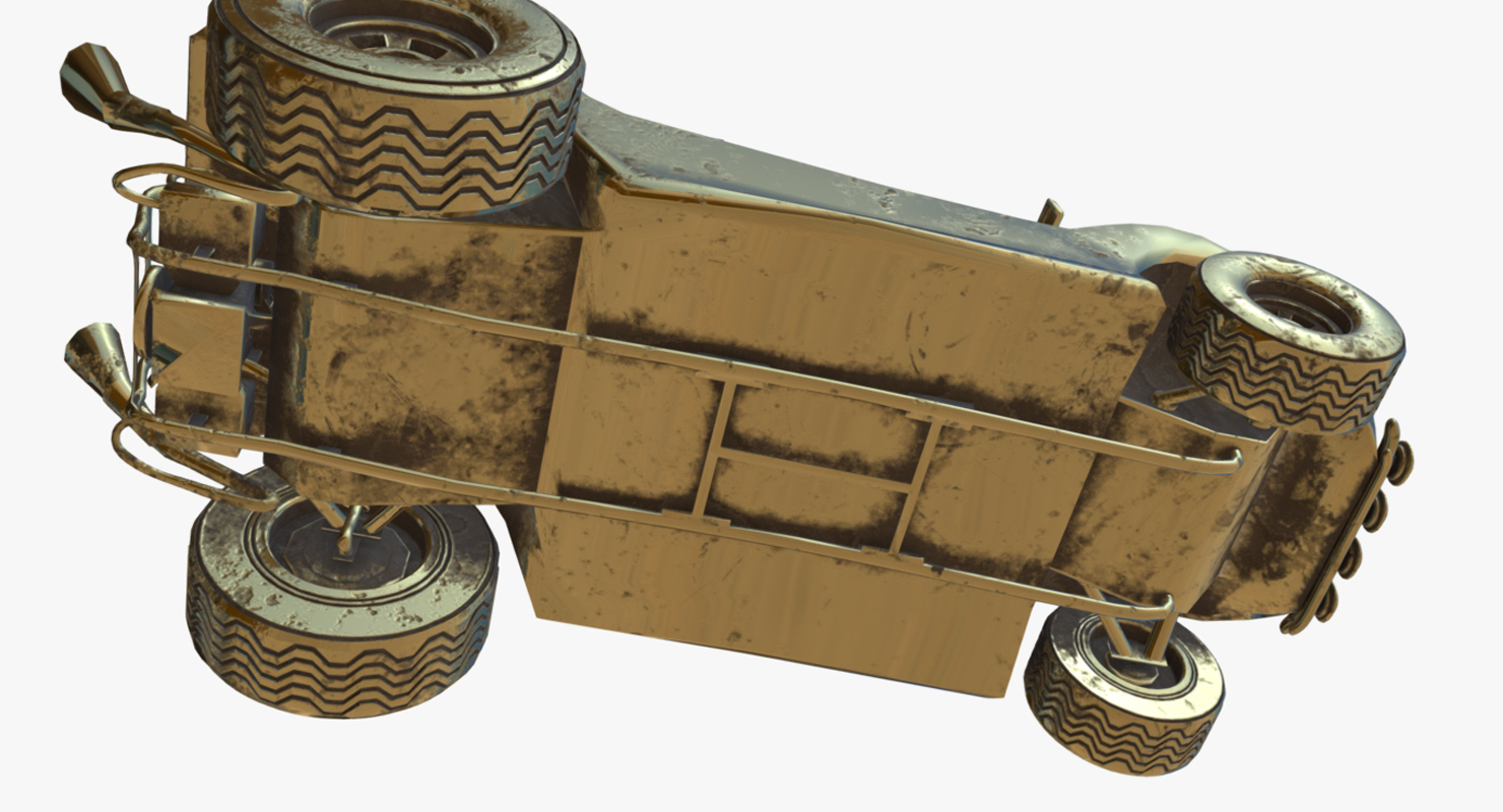 Golden Rusty Buggy（gorillaz Geep Lowpoly）3d模型 Turbosquid 1108612