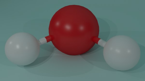 Modele 3d De Molecules Eau H2o Turbosquid