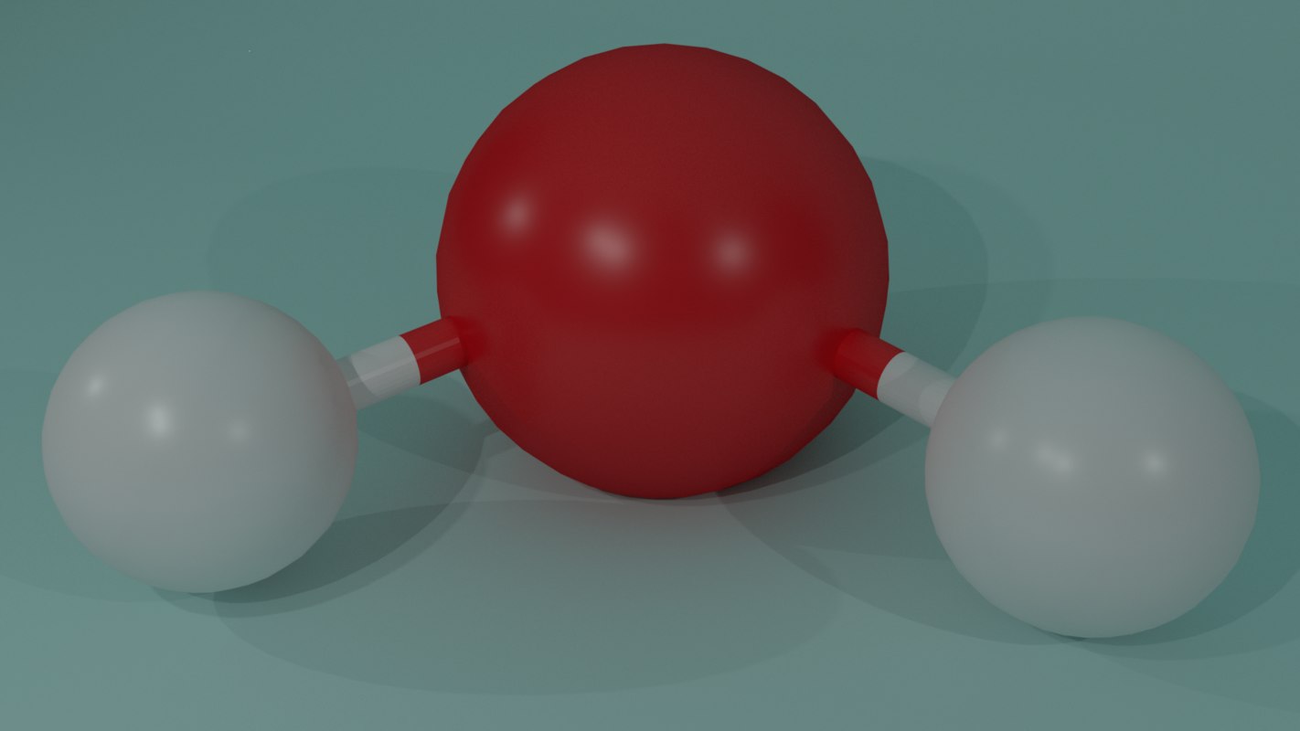 3d model water molecule