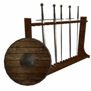 3d medieval weapon model