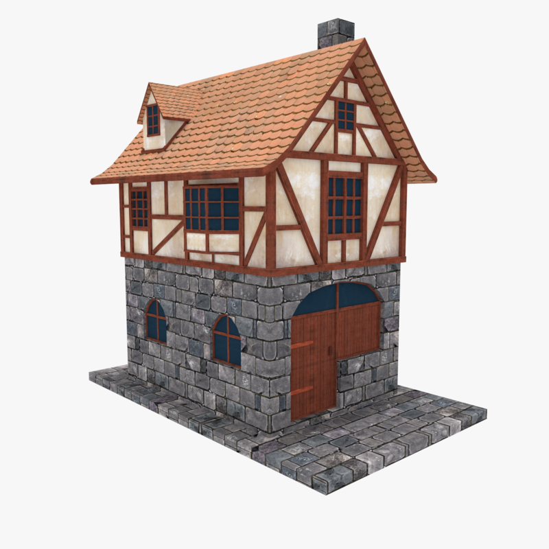 modèle 3D de Maison de ville médiévale - TurboSquid 1108713