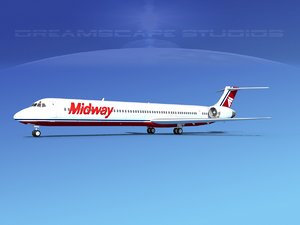 3d model md-90 jet commercial