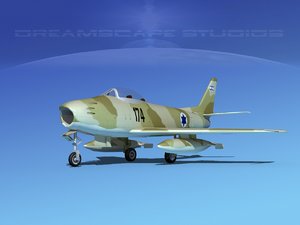 3d model north american f-86 sabre