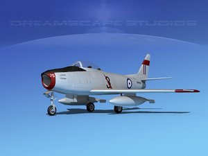 3d north american f-86 sabre model