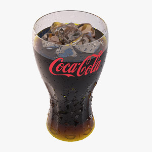 coca-cola glass 3d model