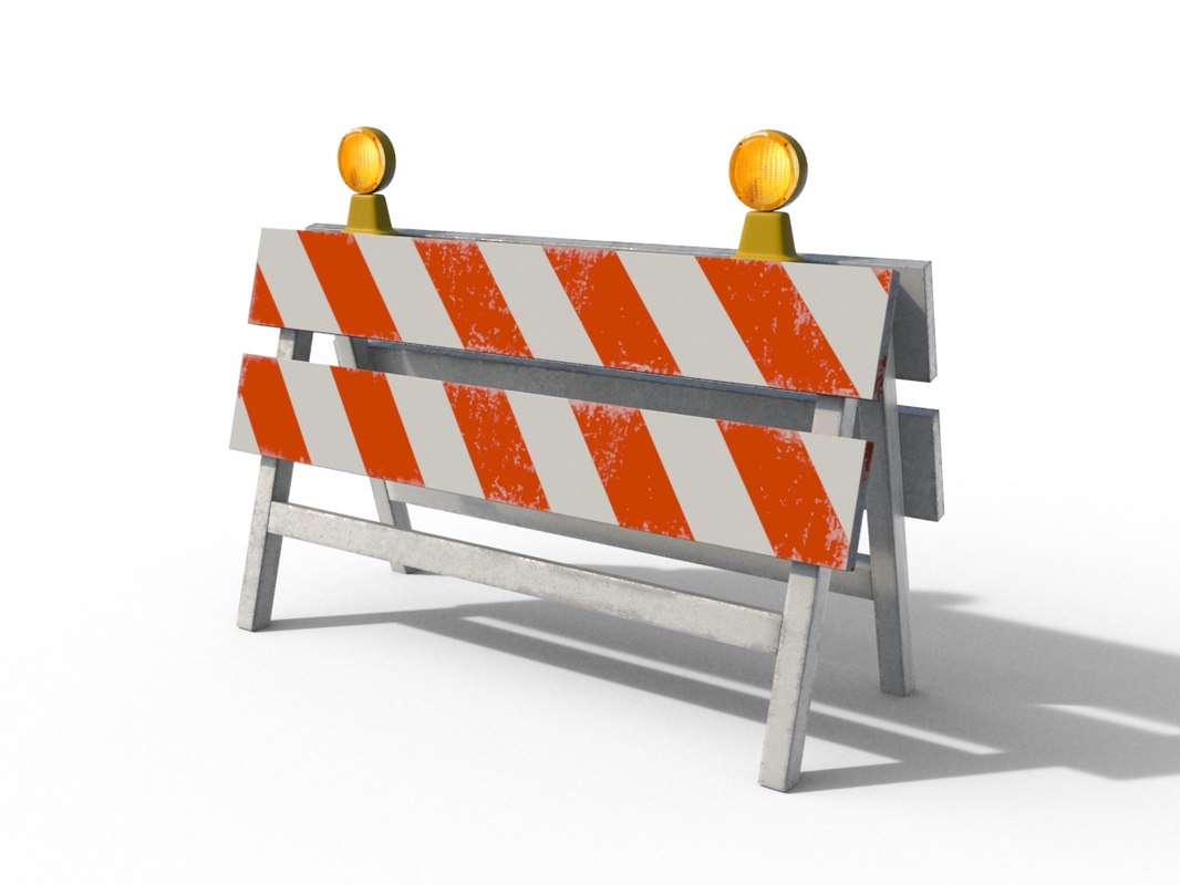 construction barrier 3d model