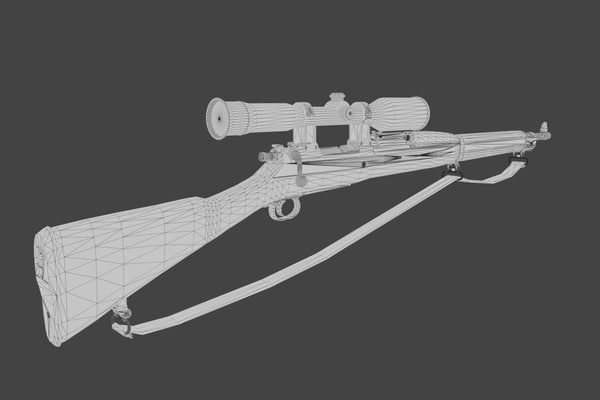 3d model springfield 1903 rifle gun