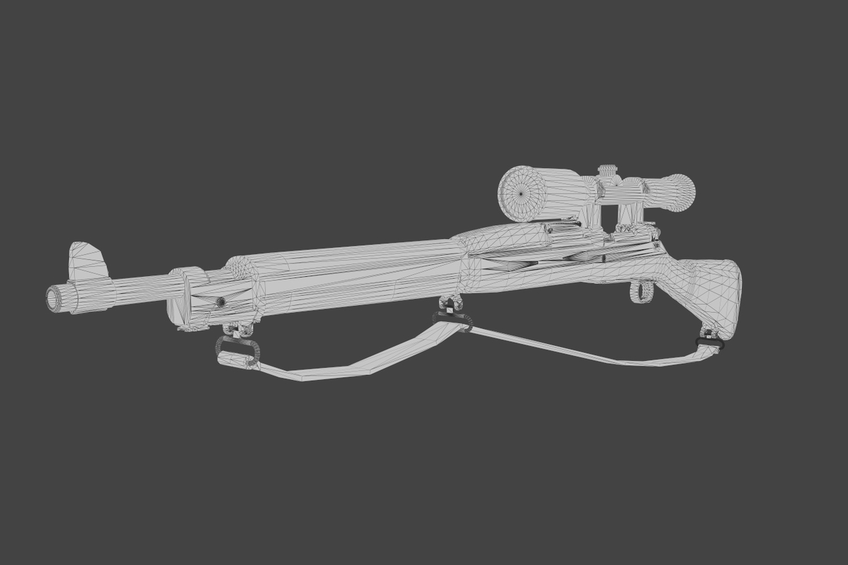 3d model springfield 1903 rifle gun