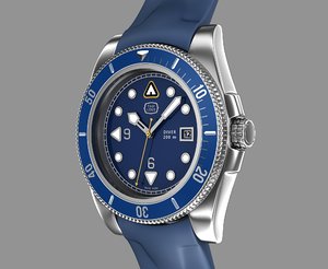 diver wrist watch design 3d max