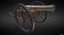 3d model realistic medieval cannons pbr