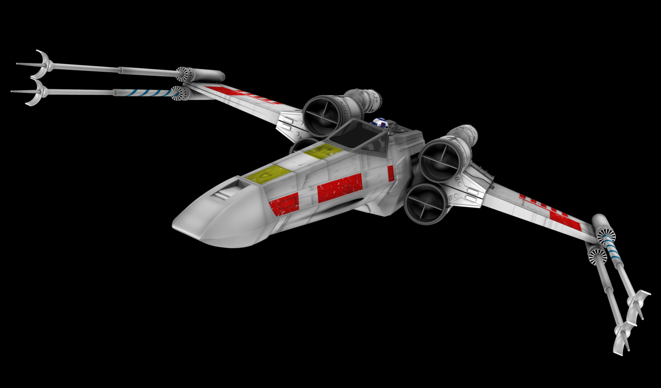 3d star wars x-wing fighter model