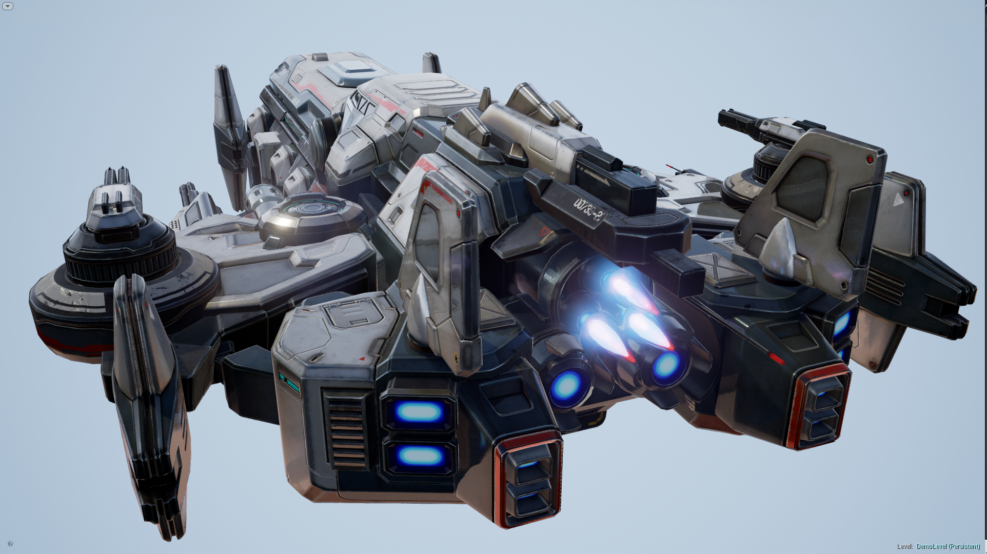 太空飞船载体 - 低聚物3d模型