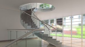 3d model staircase interior