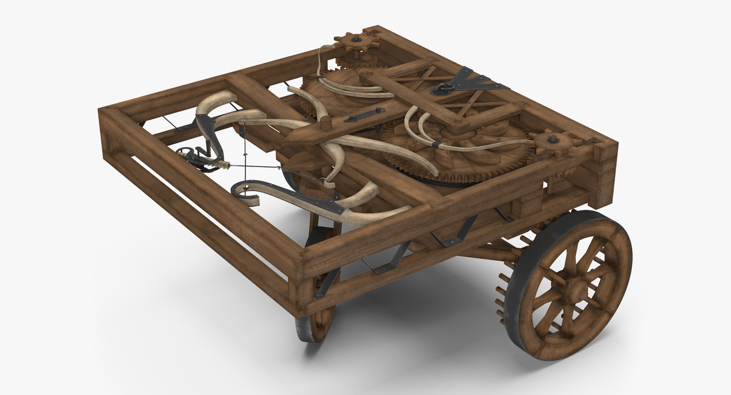 3d model leonardo da vinci automobile