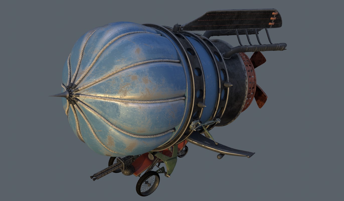 battle airship 3d model