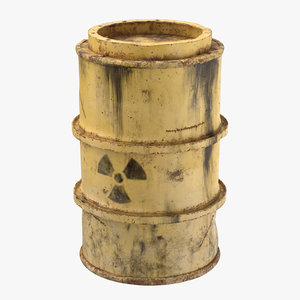 3d toxic waste drum 02 model
