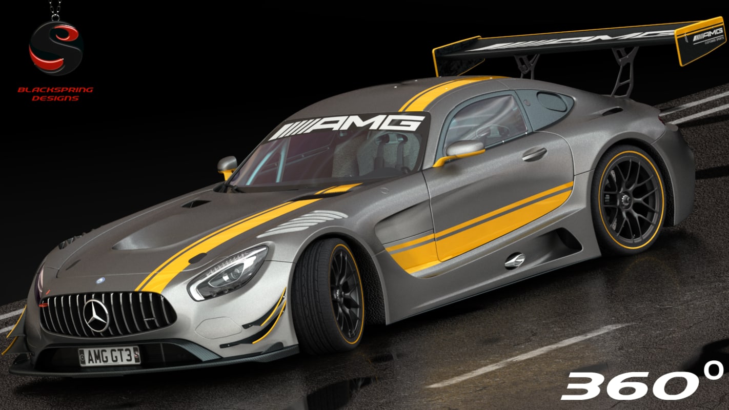 3d model mercedes-benz amg 2017 gt3