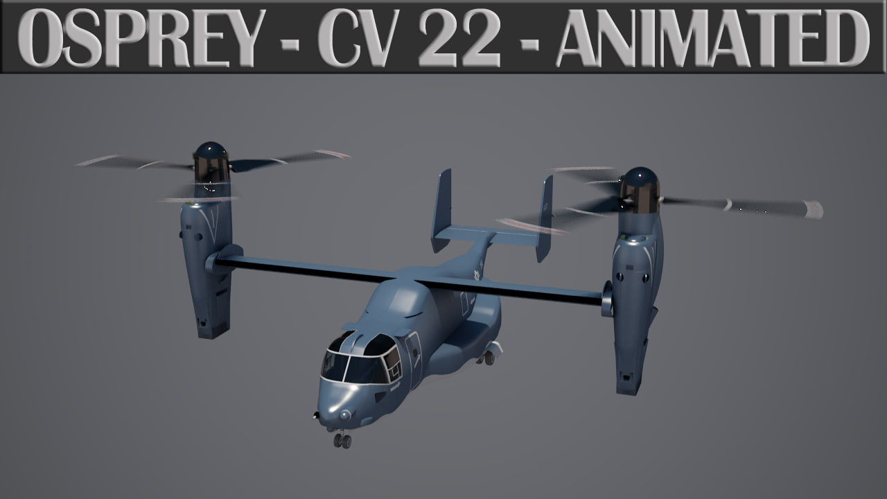 3d osprey cv 22 animation