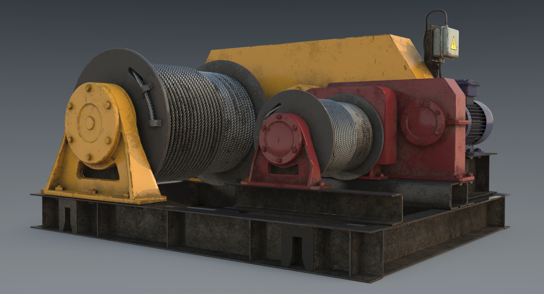 3d electric winch model