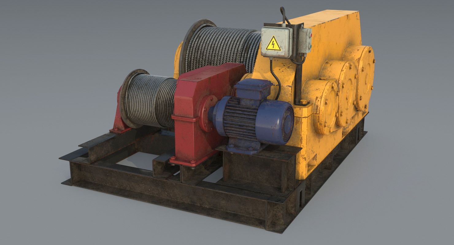 3d electric winch model