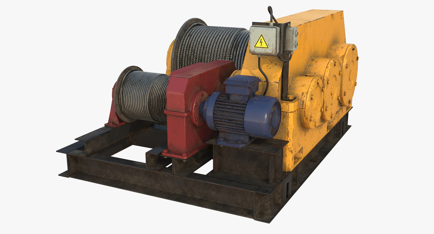 3d electric winch model
