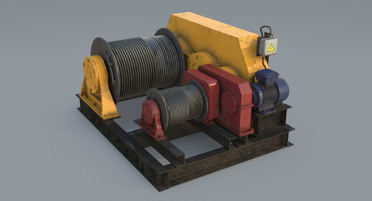 3d electric winch model