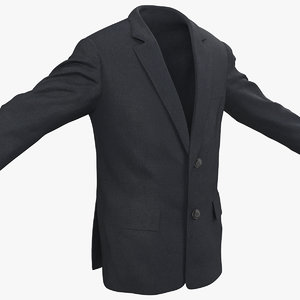 3d model mens suit jacket 3