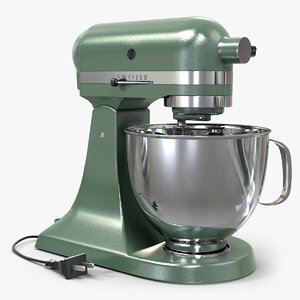 3d model vintage stand mixer green