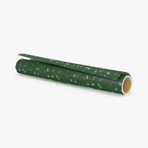 wrapping paper rolls green 3d max