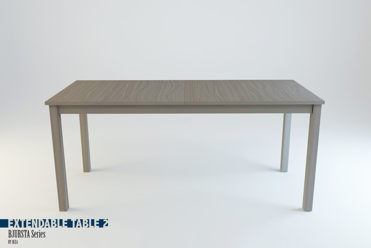 Extendable Table Bjursta Series 3d Obj
