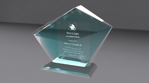 award glass 3d obj