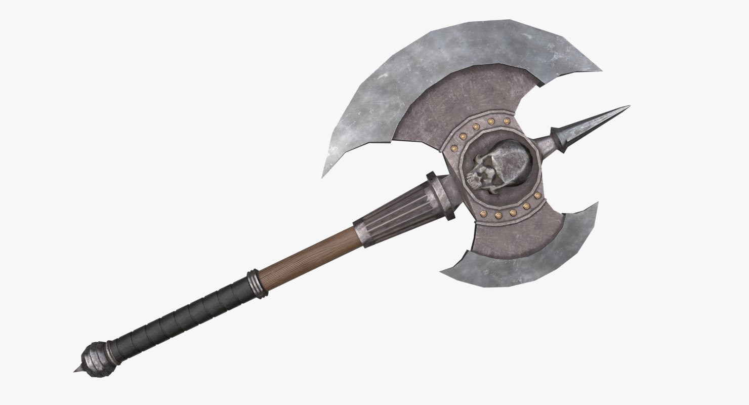 3d model fantasy axe