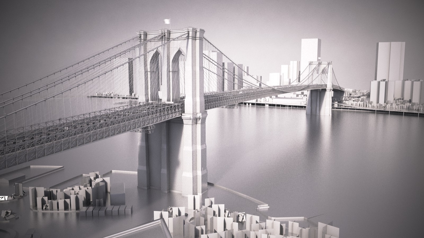 Бруклинский мост 3d model