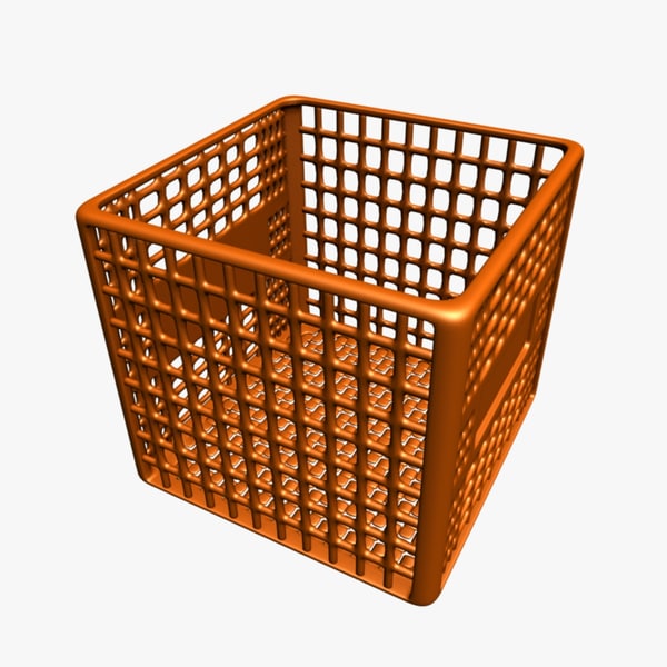 Colored Plastic Milk Crate 3d Max