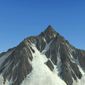 mountain terrain landscape snow 3d max