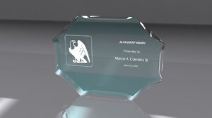 award glass 3d obj