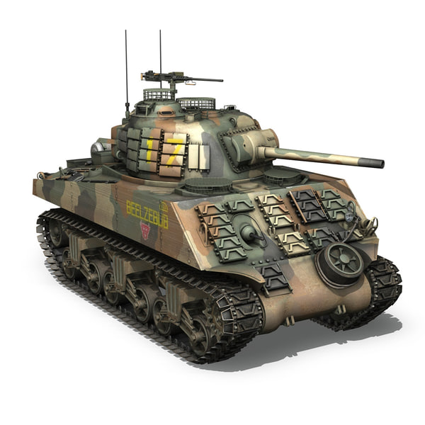 3ds max - shermans tank marine