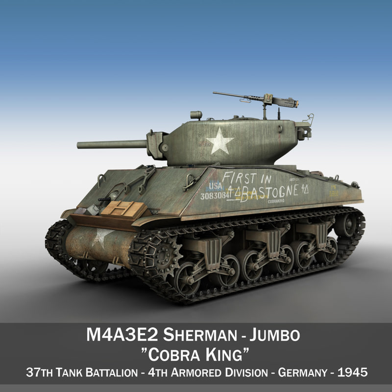 3d m4a3e2 sherman tank