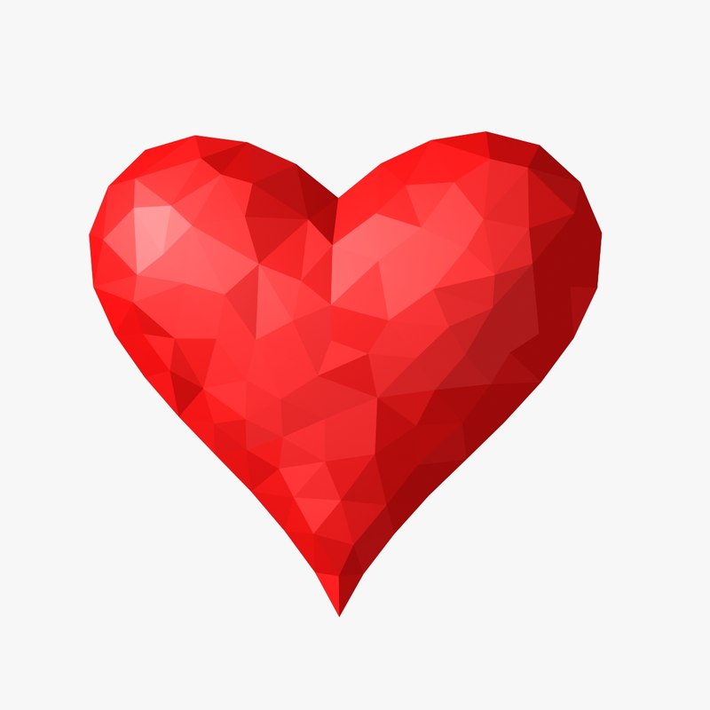 free love heart 3d model