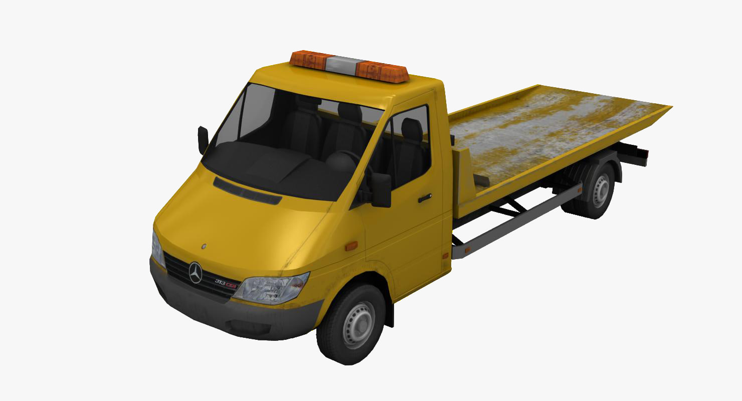 3d model mercedes sprinter tow truck