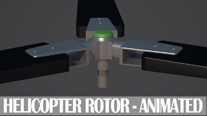 free light helicopter rotor animation 3d model