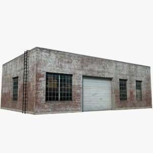 old style warehouse 3d model