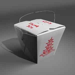 container sauce chopsticks 3d model