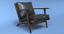 3d brooks leather lounge chair