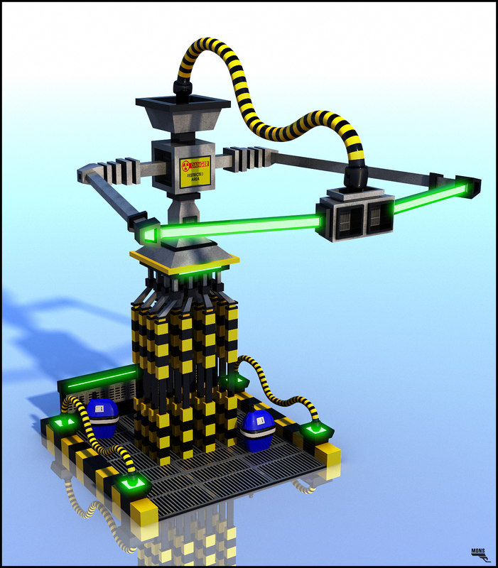 3d sci-fi structure